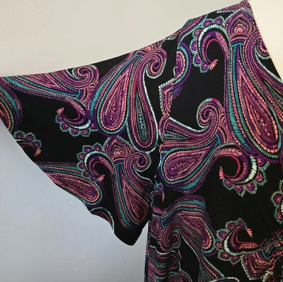 Catherines | 2X | Embellished Flutter Sleeve Maxi Dress - Picture 5 of 6